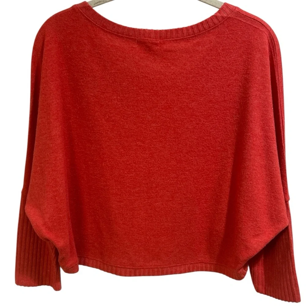 Delia’s Red Eiffel Tower  Crop Sweater Size Large